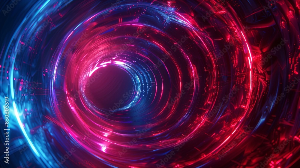 Red Blue Tunnel Abstract Background Red Blue Tunnel Abstract Background