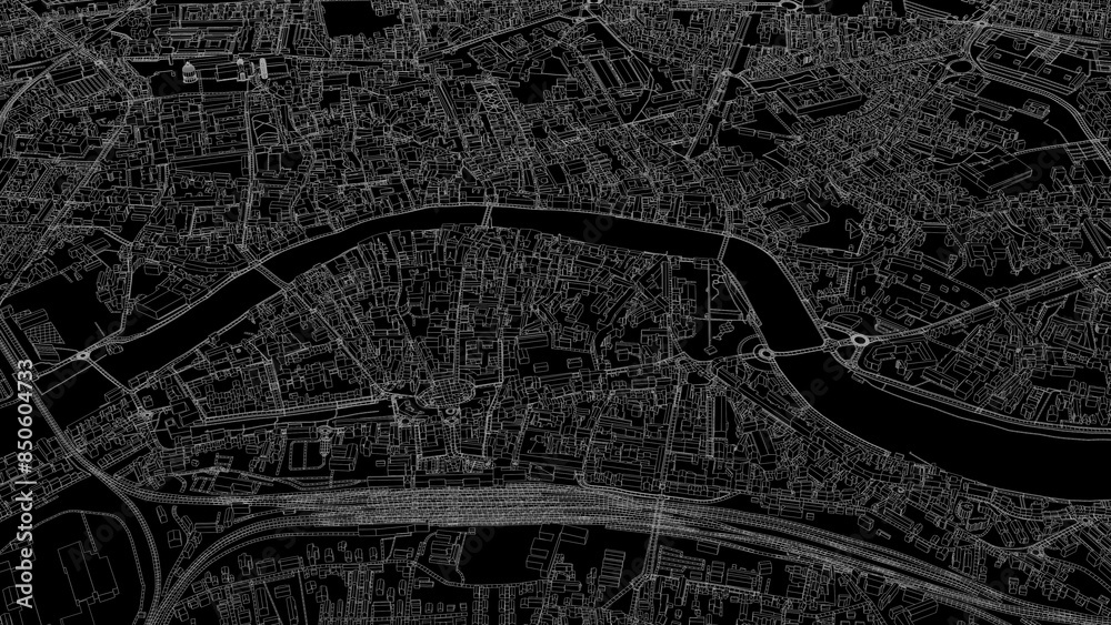 Fototapeta premium 3D illustration of city and urban in Pisa Italy