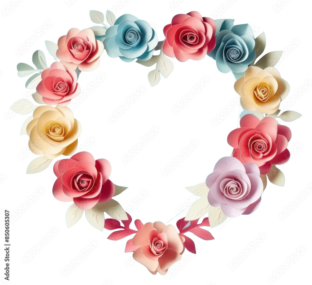 PNG Heart and roses circle border flower petal plant. PNG Heart and roses circle border flower petal plant.