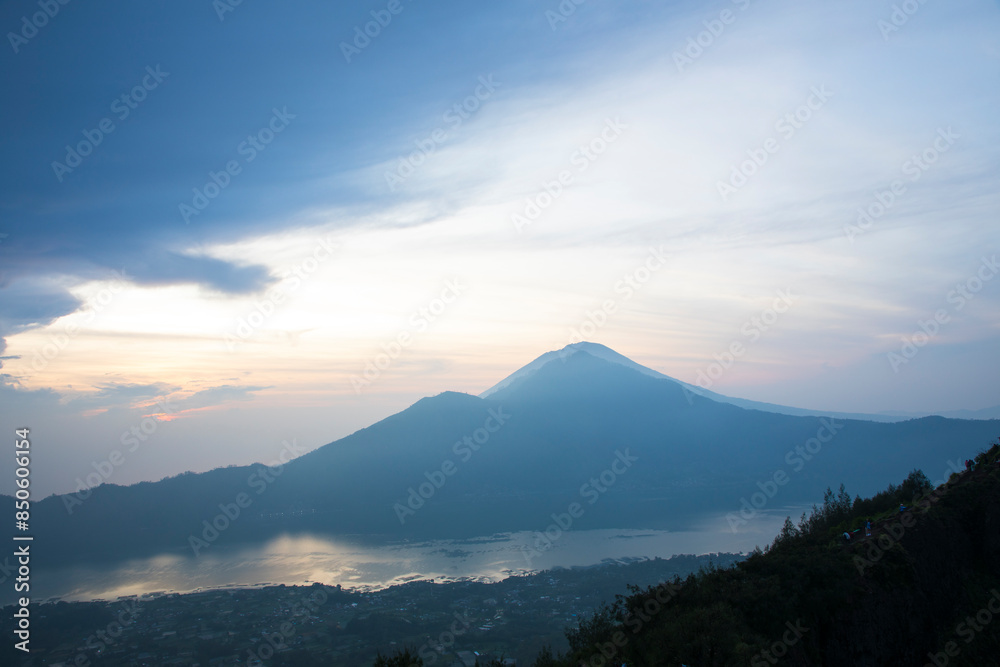 Beautiful view of the sunrise at Mount Bromo in Bali, Indonesia