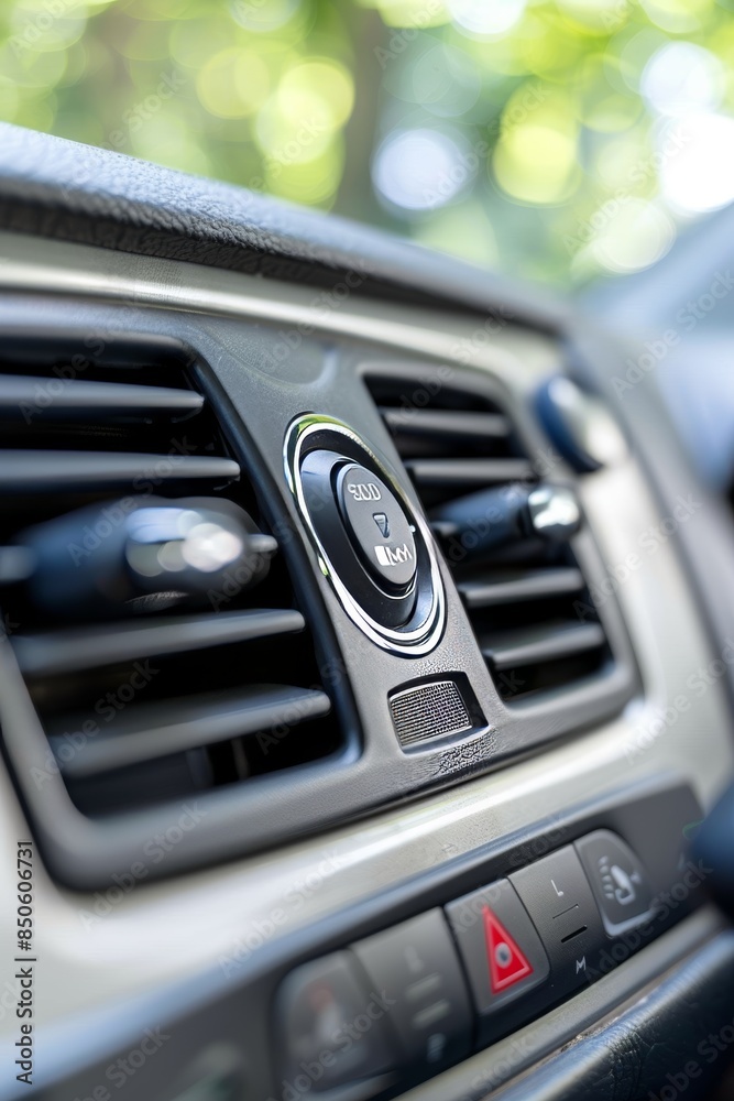 Car dashboard airflow infographic vent positions, temperature control, air direction visualization Car dashboard airflow infographic vent positions, temperature control, air direction visualization