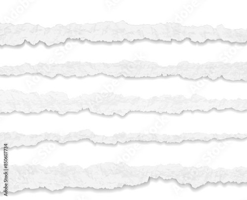 Realistic vector torn paper with ripped edges with