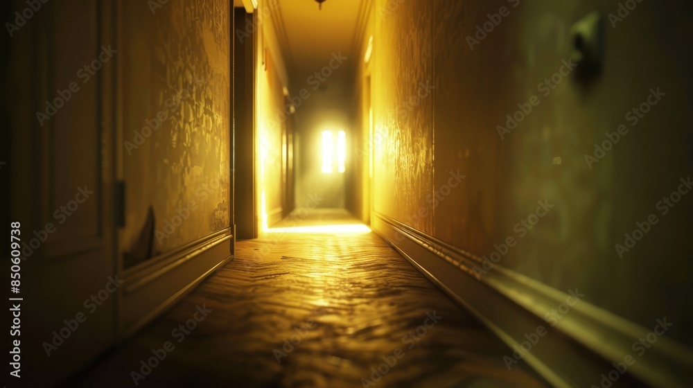 Corridor with a dim light