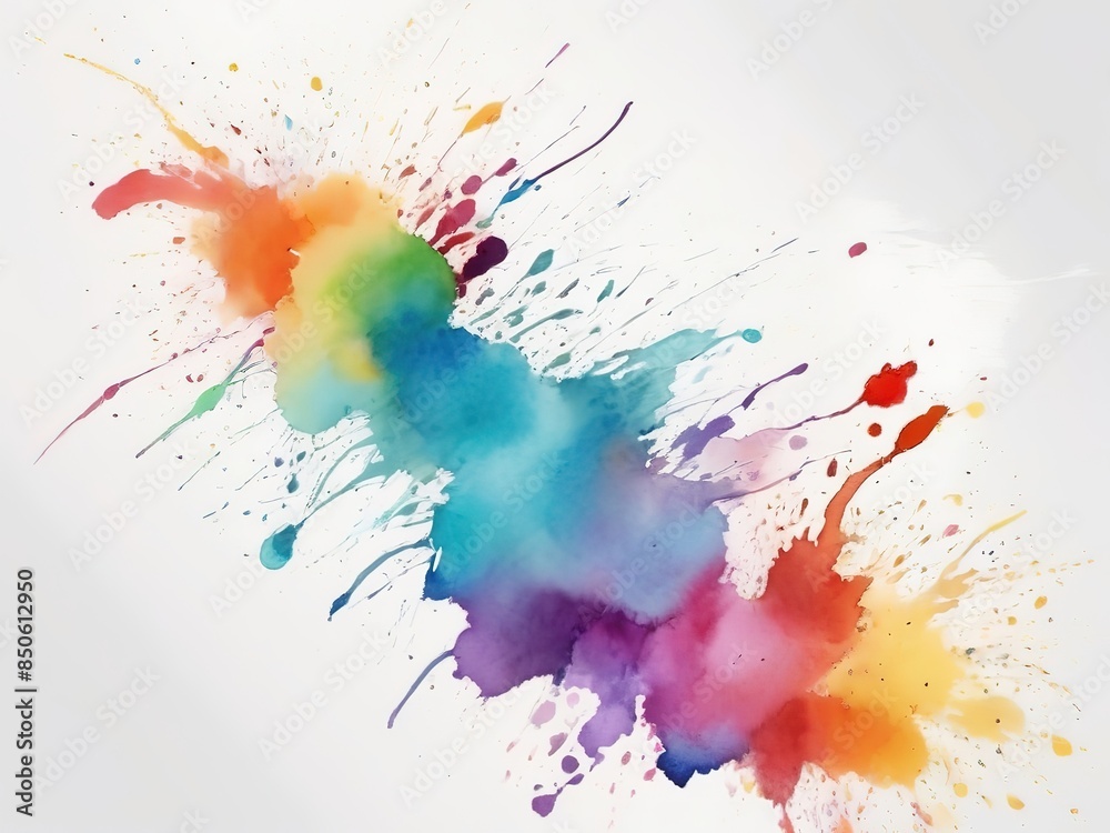 Obraz premium watercolor splash on white background