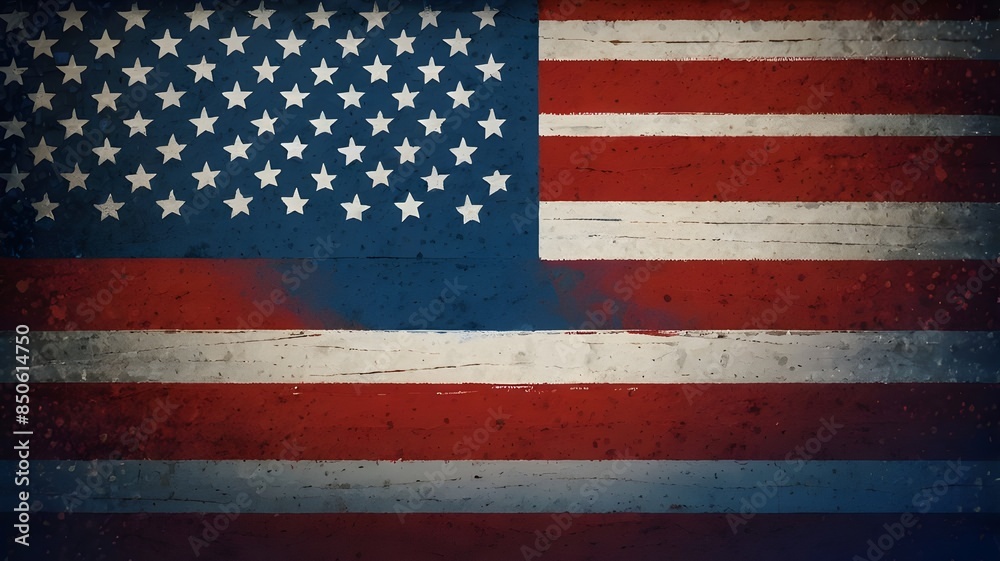 4th of July Independence Day with national flag of United states. American flag and text on blue with stars background for independence day. 4th of July Independence Day with national flag of United states. American flag and text on blue with stars background for independence day.