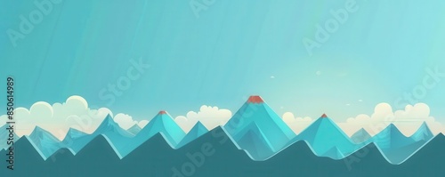 mountain range flat design side view breathtaking view animation vivid photo