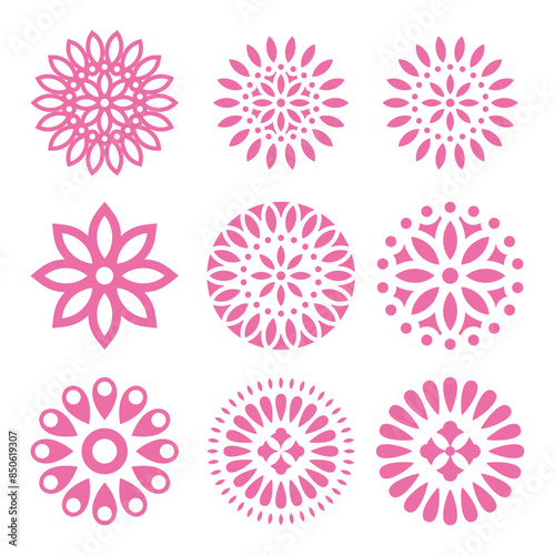 Mexican flowers pattern, retro folk art style vector greeting card or invitation design Stock Vector 
