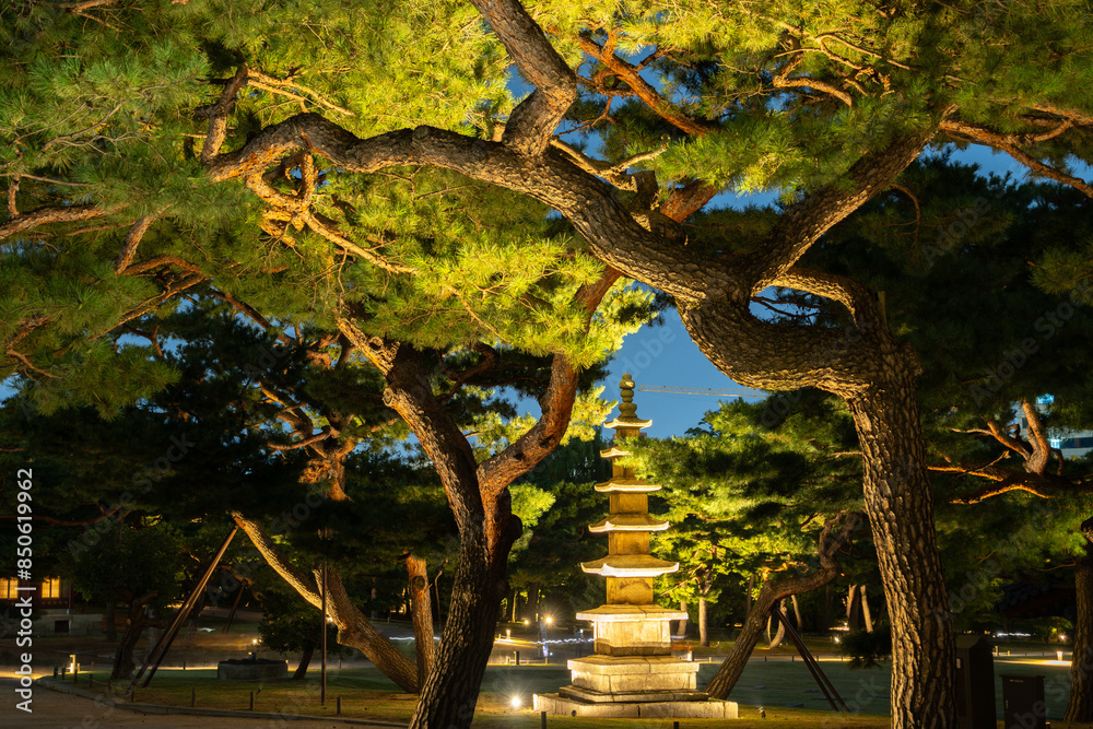 Night of Changgyeonggung Palace, traditional garden in Seoul, Korea