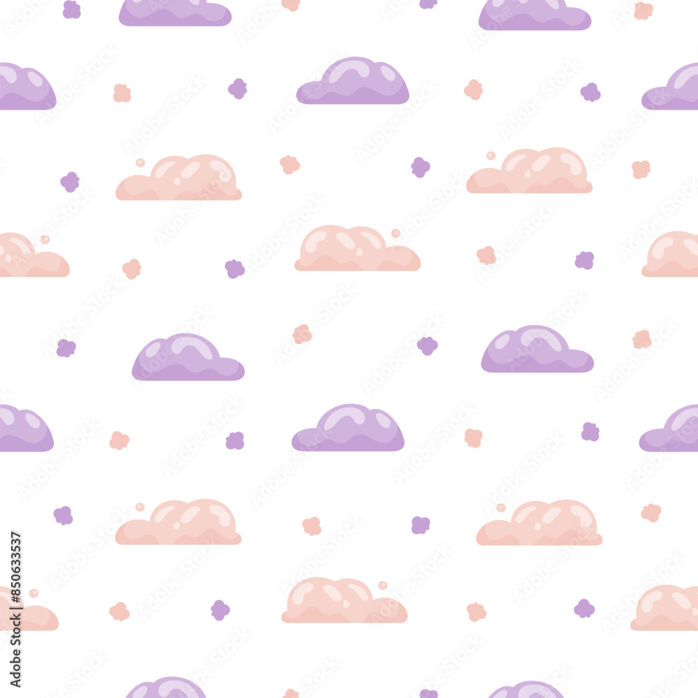 Cumulus cloud cartoon. Seamless pattern. Sky air symbol. Vector drawing. Design ornaments. Cumulus cloud cartoon. Seamless pattern. Sky air symbol. Vector drawing. Design ornaments.