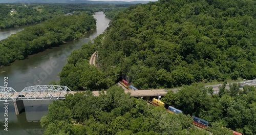 Train entering tunnel near Point of Rocks, Maryland
