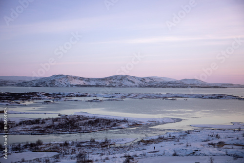 winter landscape with snow