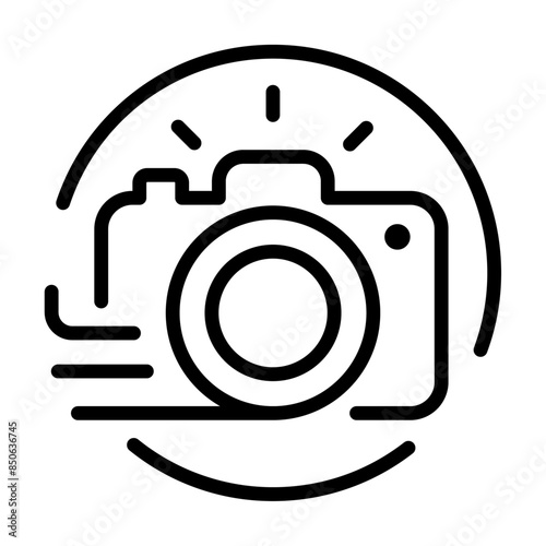 Elegant lineart photographer or videographer logo