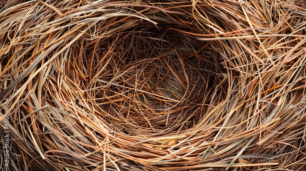 Closeup of a Bird Nest Made of Twigs Closeup of a Bird Nest Made of Twigs