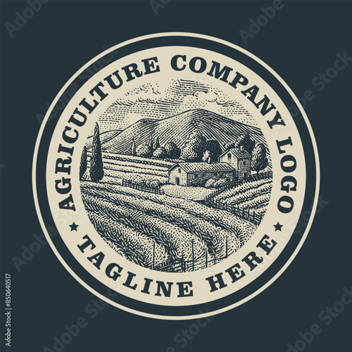 agriculture and organic farm logo badge