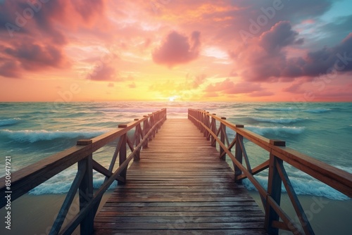 sunset on the pier