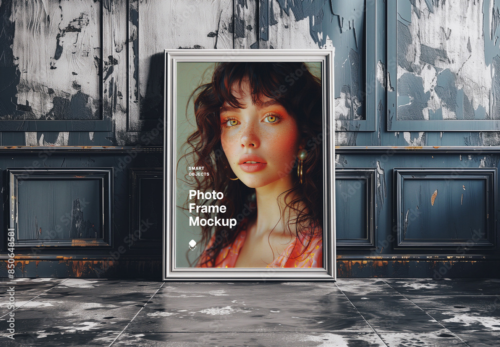 Photo Frame Photo Effect Mockup With Generative AI Stock Template ...