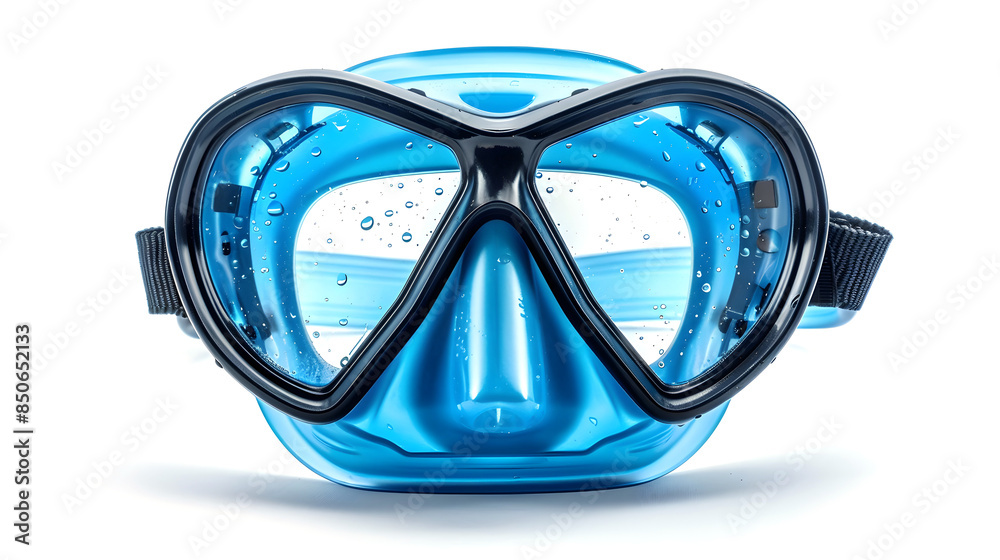 Vibrant Summer Diving Mask on Pristine Studio Background Vibrant Summer Diving Mask on Pristine Studio Background