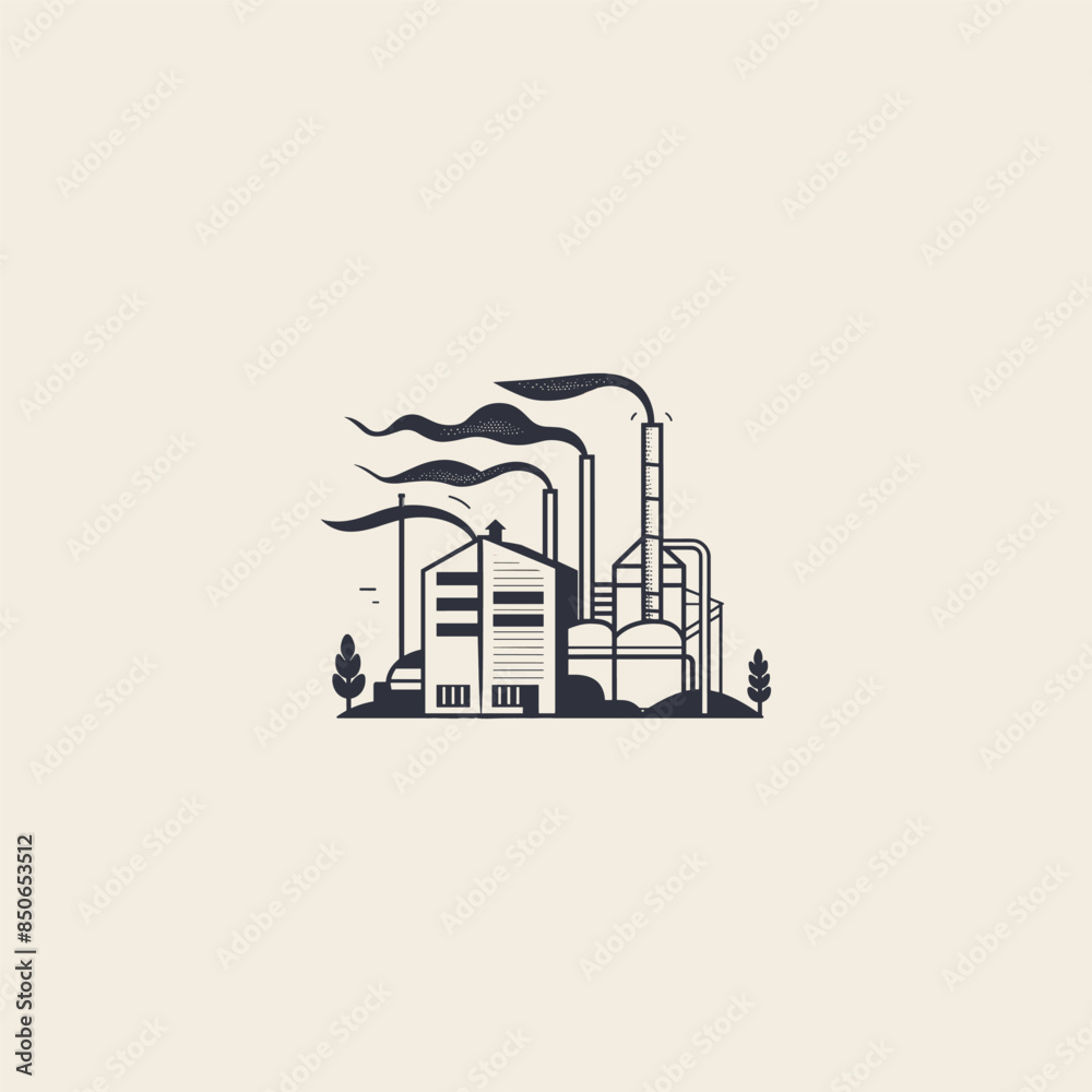 Obraz premium factory design vector illustration