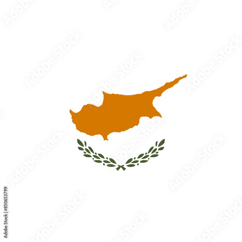 Obraz na płótnie Round Cyprus flag icon