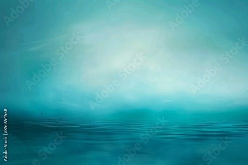 Serene turquoise gradient sky and calm sea backdrop, perfect for tranquil and soothing designs, projects, or digital wallpapers.