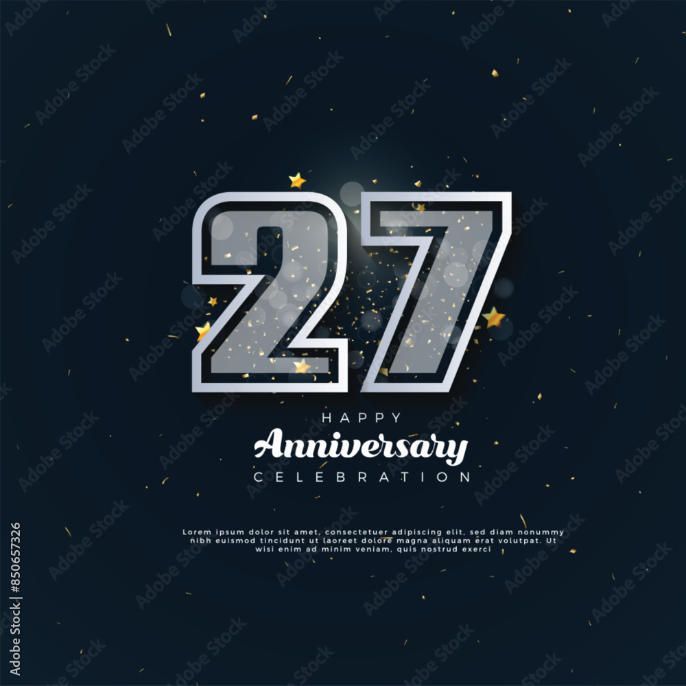 27th Anniversary celebration, 27 Anniversary celebration in black BG ...