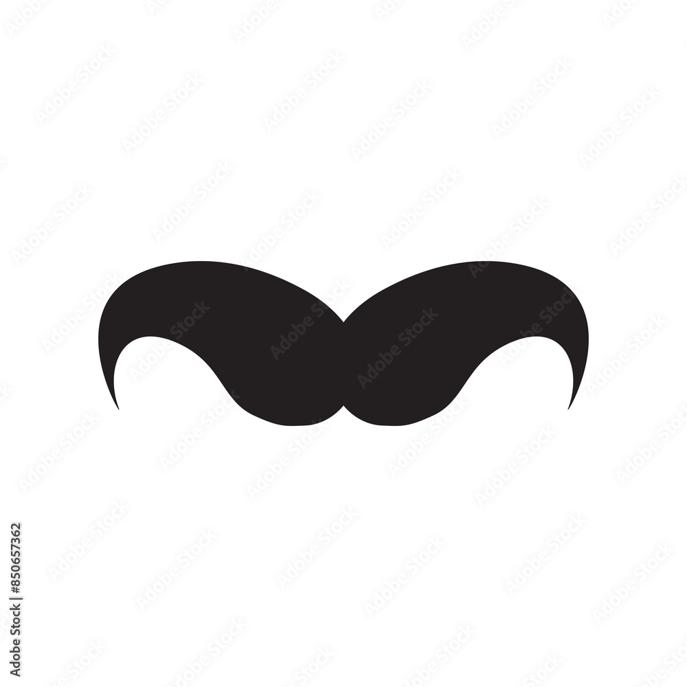 Obraz premium Moustache Icon Vector Illustration Flat Design