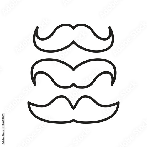 Moustache Icon Vector Illustration Flat Design