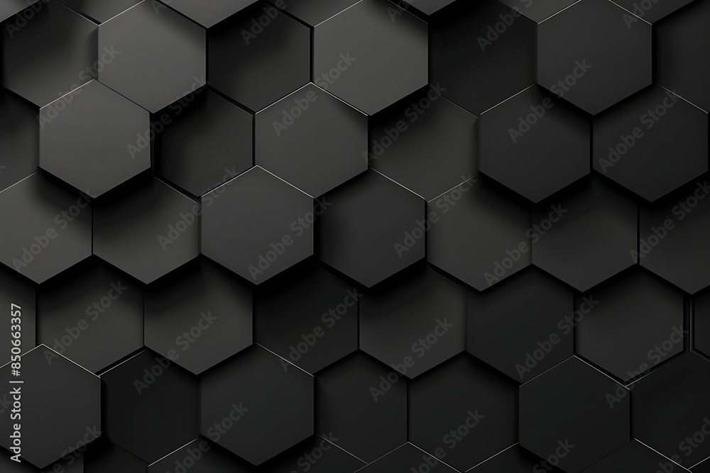 Black hexagons with lights background Black hexagons with lights background