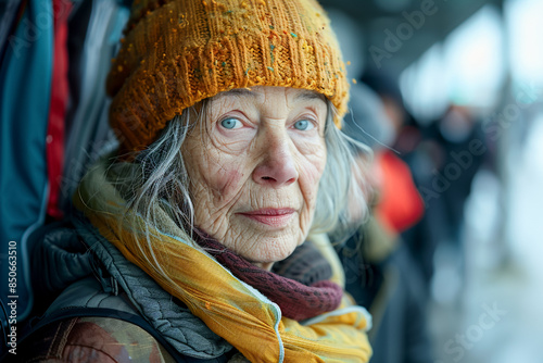 Homeless woman in shelter, seeking refuge from crisis, supported by community services. © Pavel