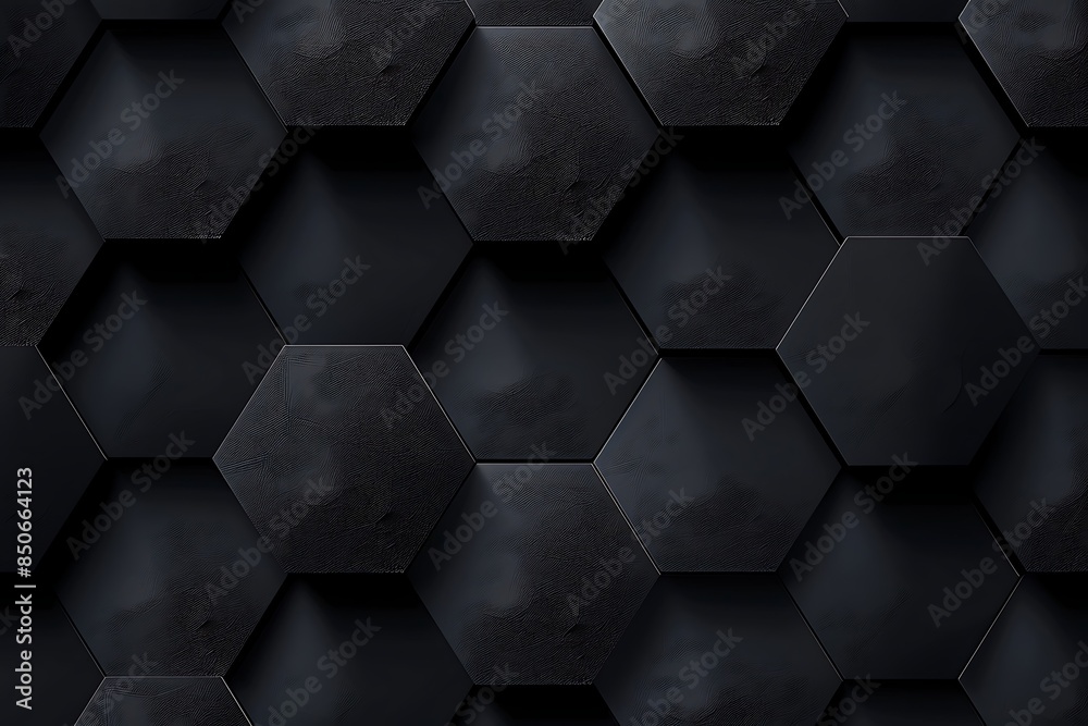 Black hexagons with lights background Black hexagons with lights background