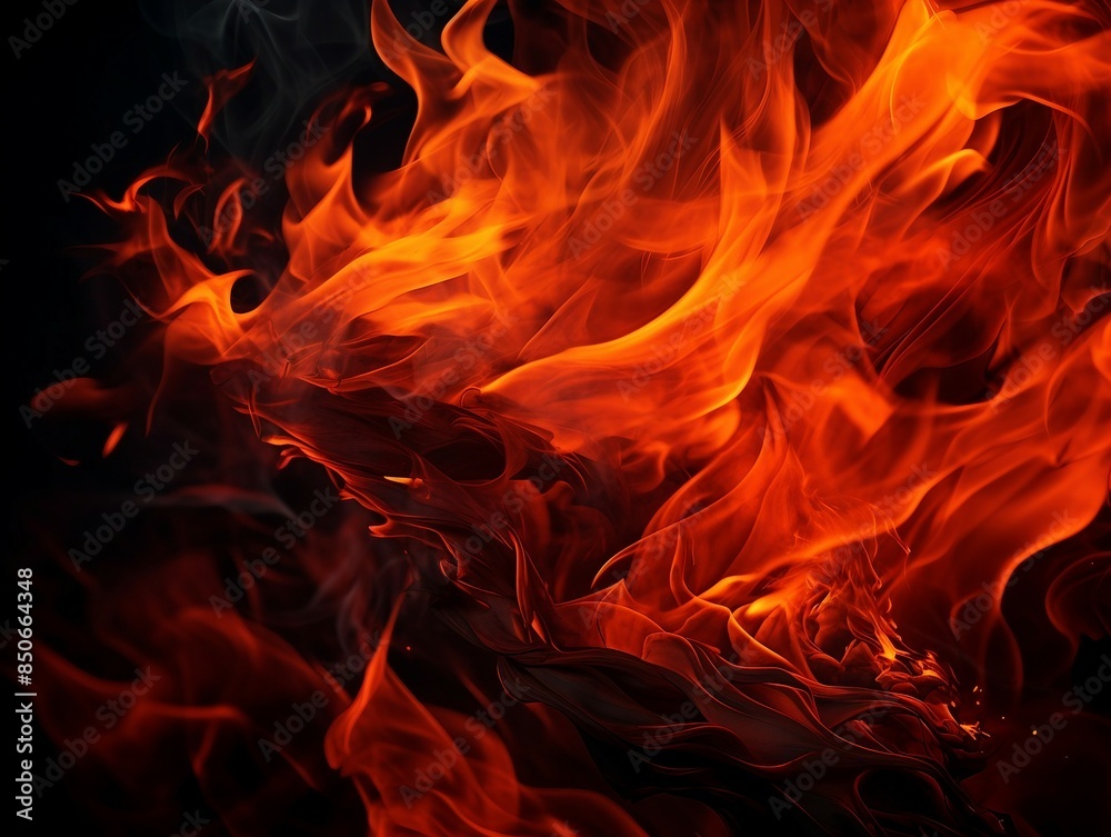 Detailed Image of Bright Orange Fire, Capturing the Heat and Energy of the Flames. Generative AI Detailed Image of Bright Orange Fire, Capturing the Heat and Energy of the Flames. Generative AI