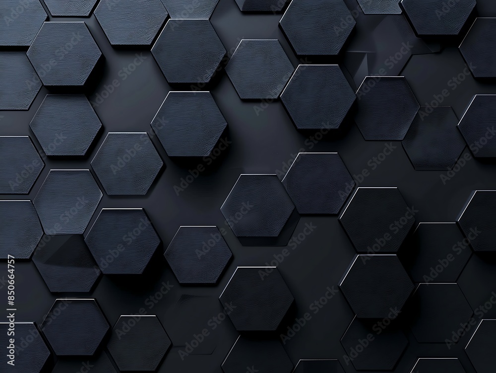 Black hexagons with lights background Black hexagons with lights background