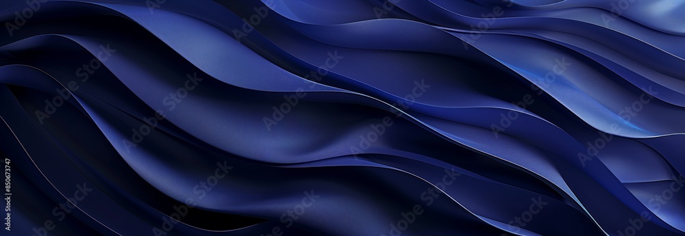 Obraz premium abstract blue background made of waves .Generative AI