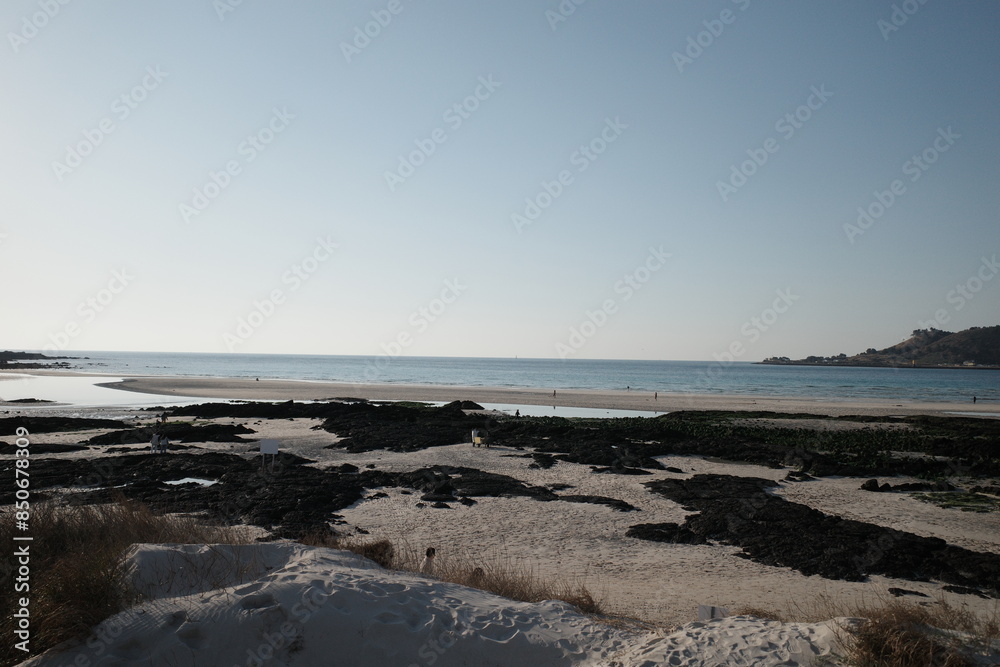 Jeju Island beach and Korean architecture Jeju Island beach and Korean architecture
