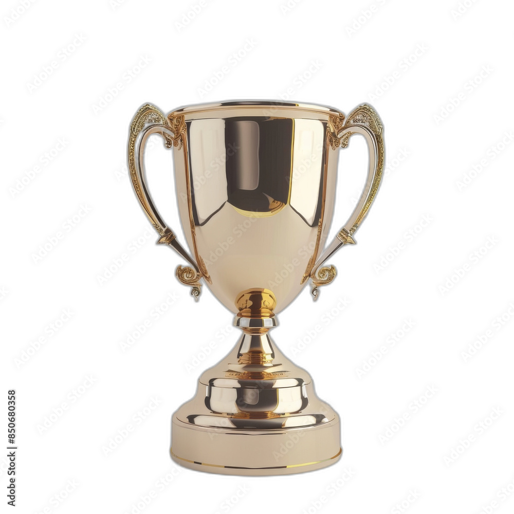 An award-winning trophy isolated on a transparent background An award-winning trophy isolated on a transparent background