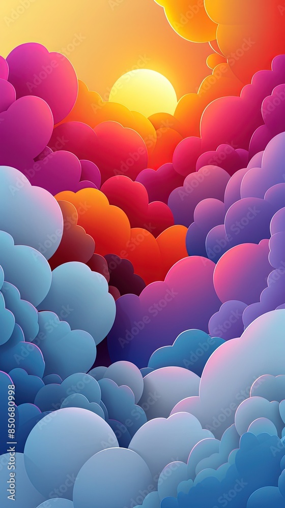 Fantasy Night Sky with Swirling Clouds and Twinkling Stars. Captivating Cartoon Cloudscape Background Fantasy Night Sky with Swirling Clouds and Twinkling Stars. Captivating Cartoon Cloudscape Background