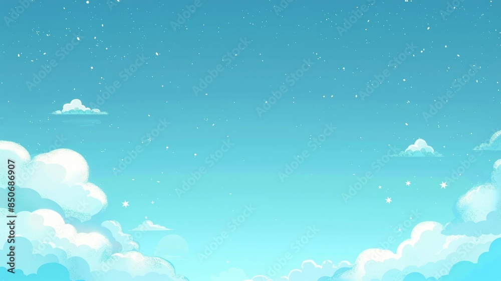 Fototapeta premium Clear sky background with a light blue color and a few scattered clouds