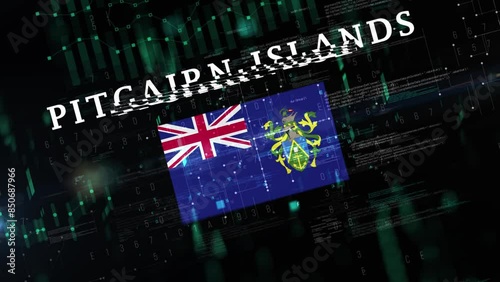 Pitcairn Islands with Digital flag Intro photo