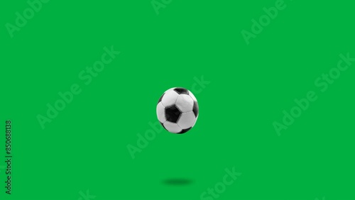 Looped Bouncing Soccer Ball Animation Transparent Alpha Channel Stock Video Footage