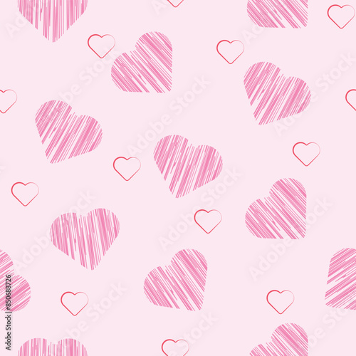 Seamless love pattern design vector. Floral print for fabric