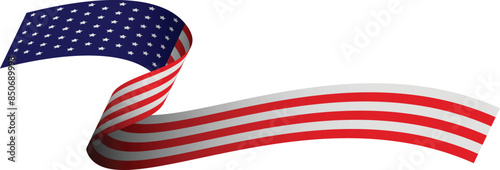 Premium Vector, Wavy flag of America