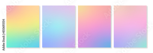 Set of universal colorful gradient backgrounds with soft transitions. For covers, wallpapers, branding, social media and many other projects.