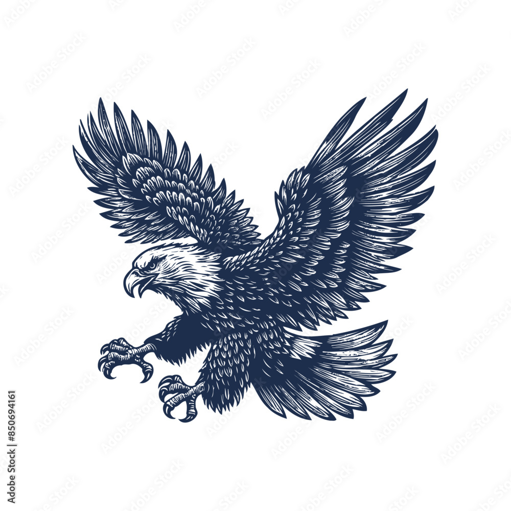 Fototapeta premium Eagle Vector, eagle silhouette, eagle Vector drawing