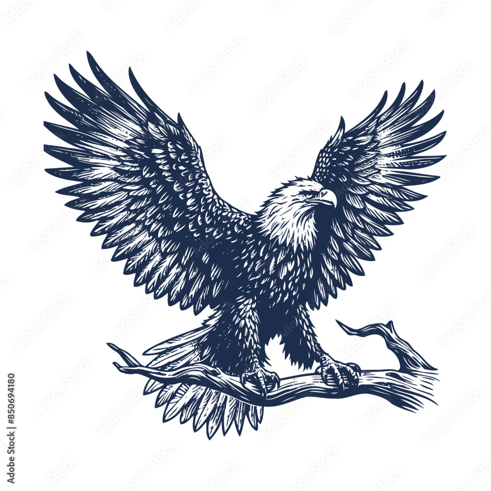 Fototapeta premium Eagle Vector, eagle silhouette, eagle Vector drawing
