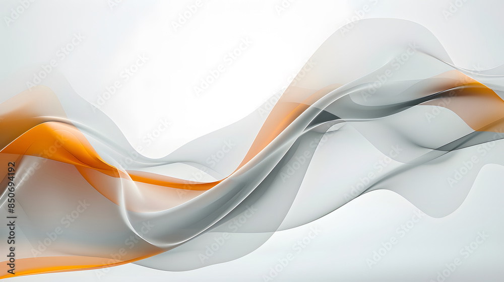 Obraz premium orange and gray wave flow