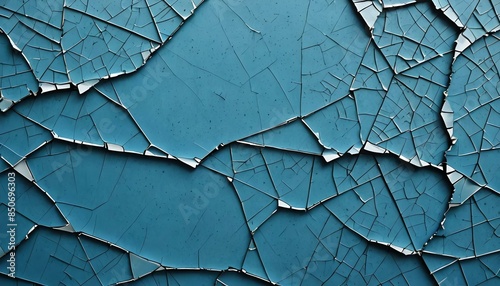cracked glass, blue