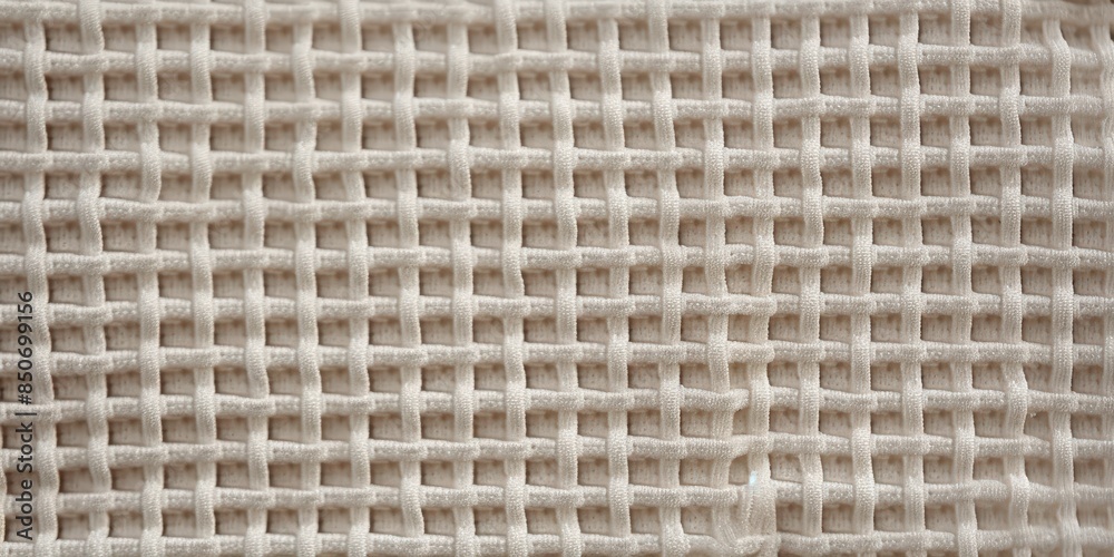 Close-up of a White Knitted Fabric Close-up of a White Knitted Fabric