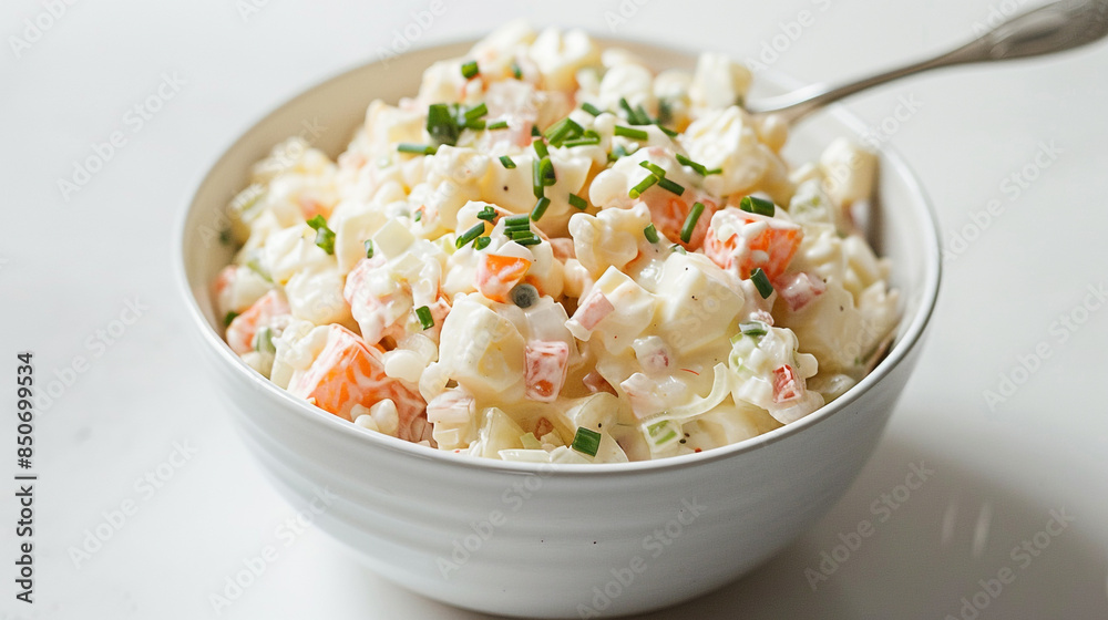 Russian salad with cream and vegetables Russian salad with cream and vegetables