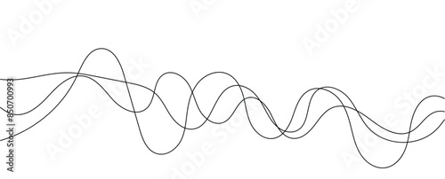 Curve wave line graphic template. Vector illustration isolated on white background.eps10