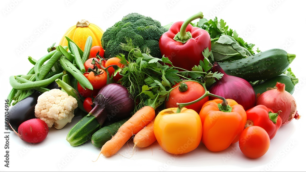 fresh vegetables isolated on white fresh vegetables isolated on white